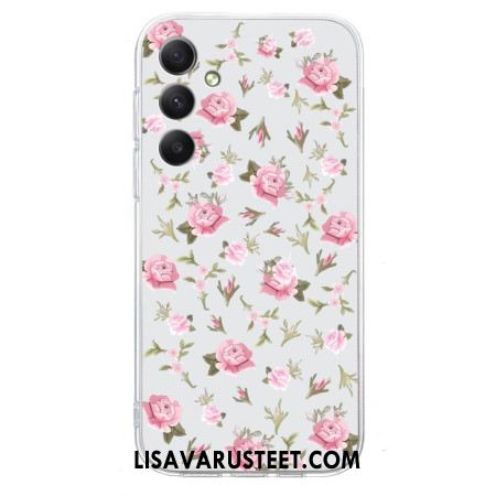 Kuori Samsung Galaxy A17 4g / 5g Vaaleanpunainen Kukkakuvio