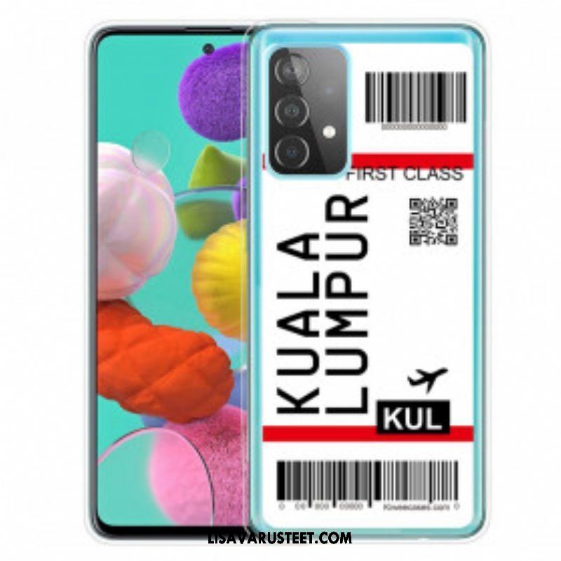 Kuori Samsung Galaxy A52 4G / A52 5G / A52s 5G Boarding Pass Kuala Lumpuriin