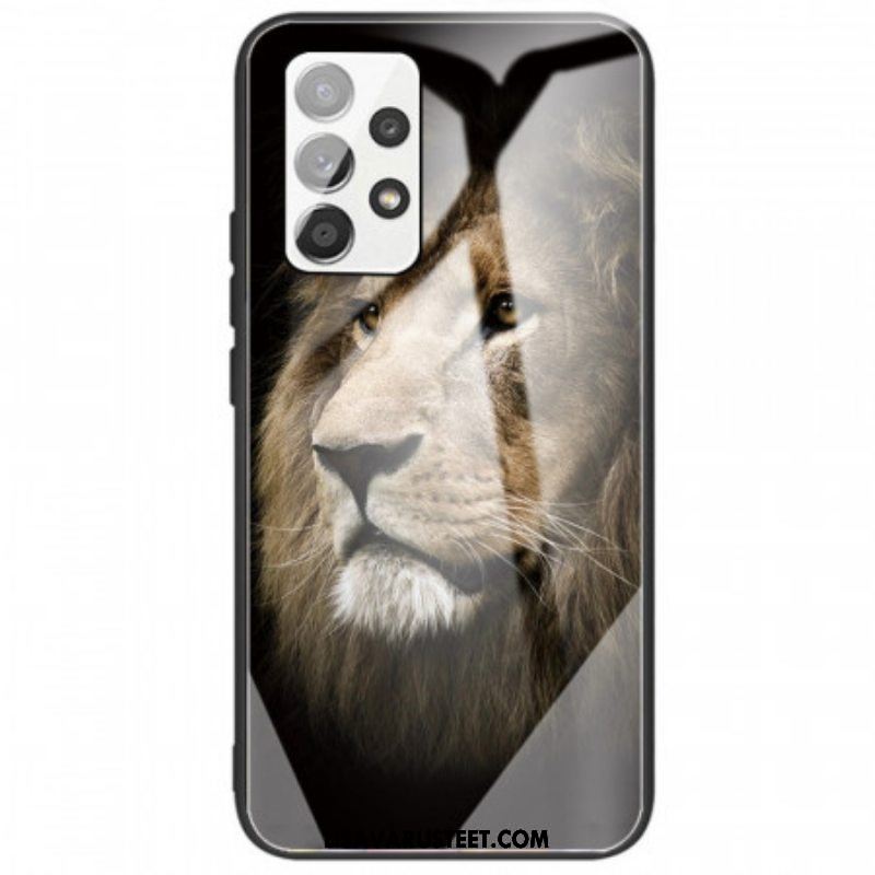 Kuori Samsung Galaxy A53 5G Lion Head Karkaistu Lasi
