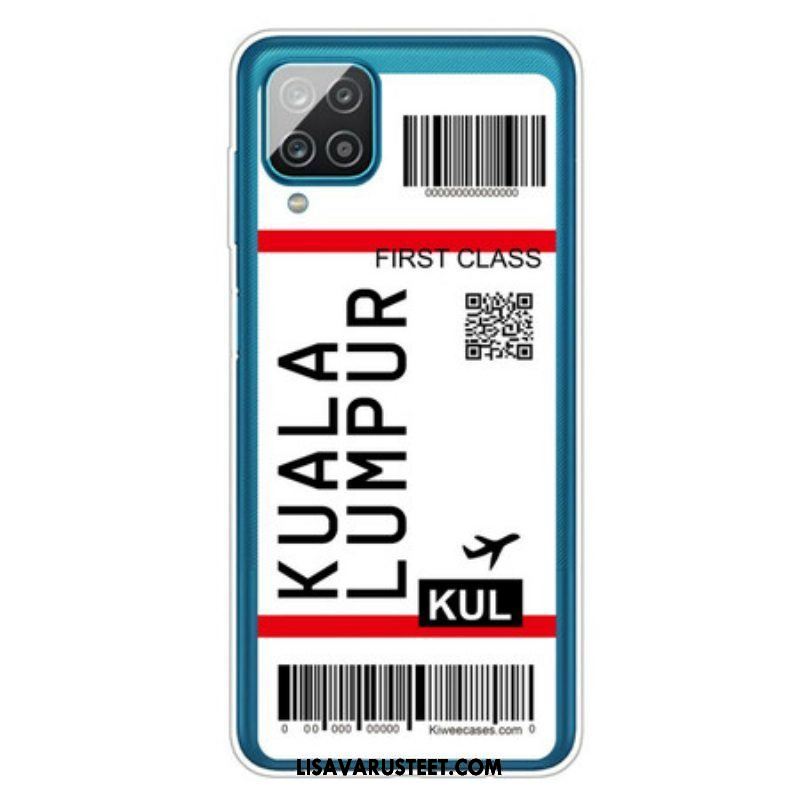 Kuori Samsung Galaxy M12 / A12 Boarding Pass Kuala Lumpuriin