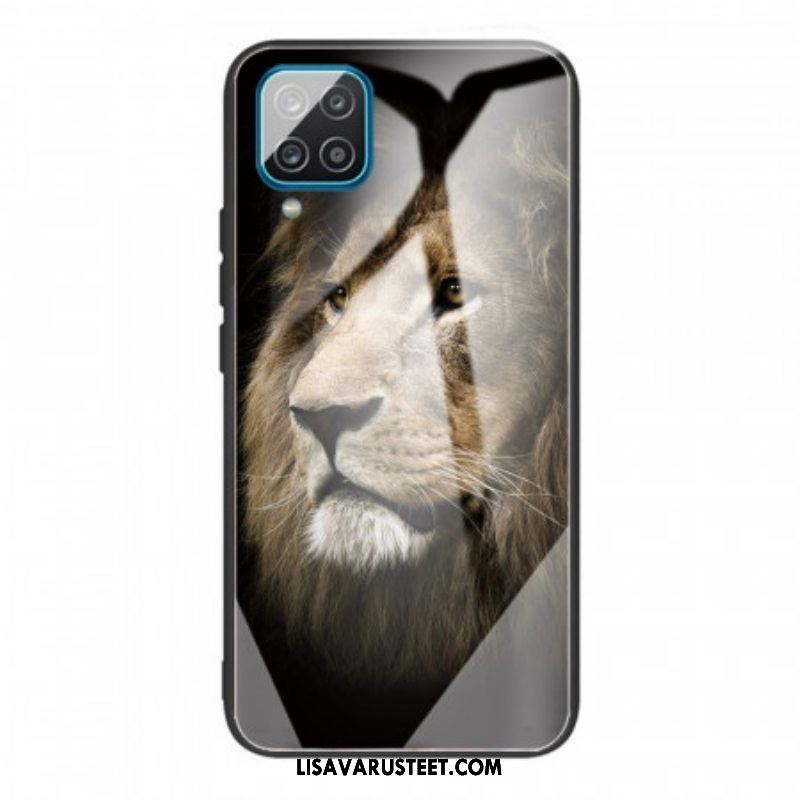 Kuori Samsung Galaxy M32 Lion Head Karkaistu Lasi
