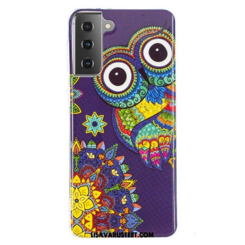 Kuori Samsung Galaxy S21 5G Fluoresoiva Pöllön Mandala