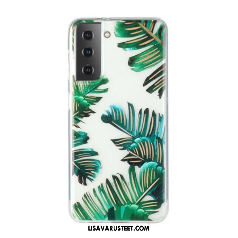 Kuori Samsung Galaxy S21 5G Saumattomat Vihreät Lehdet