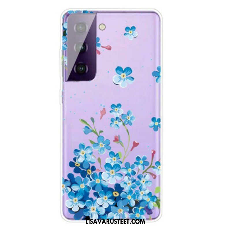 Kuori Samsung Galaxy S21 5G Sinisiä Kukkia
