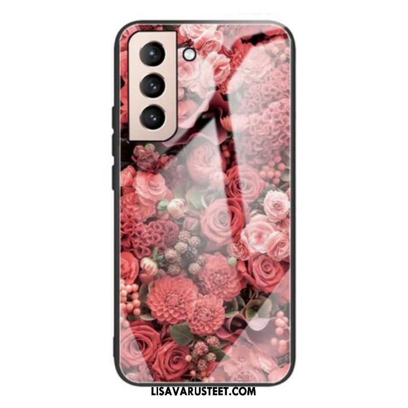 Kuori Samsung Galaxy S21 FE Rose Flowers Karkaistu Lasi