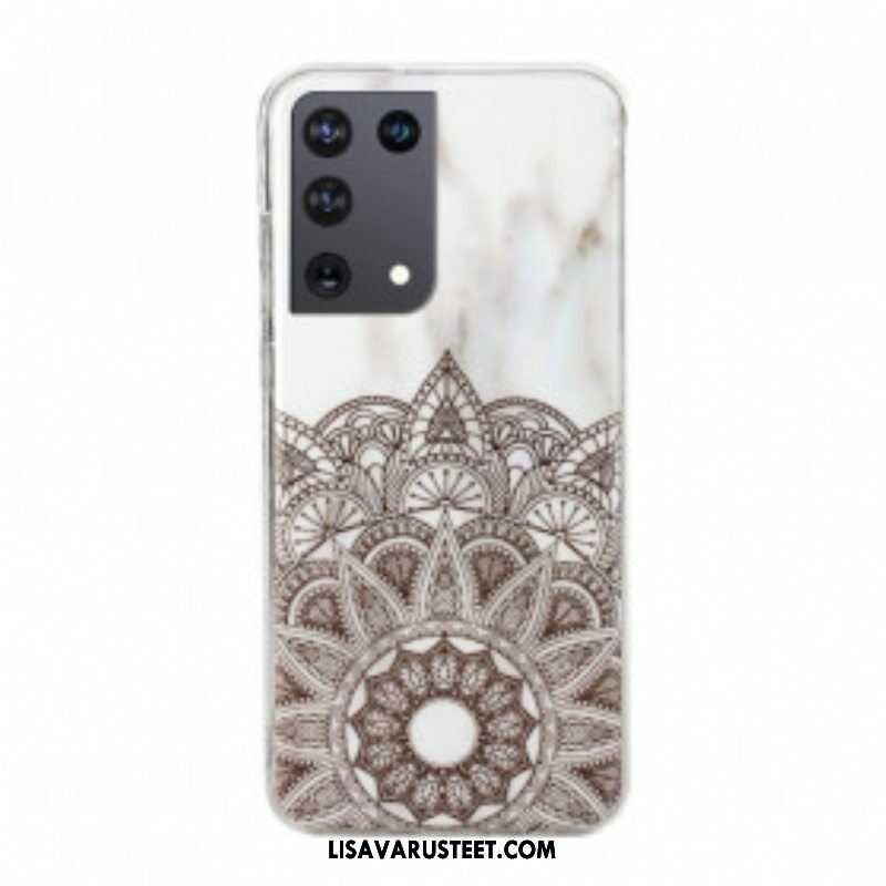 Kuori Samsung Galaxy S21 Ultra 5G Marmoroitu Mandala