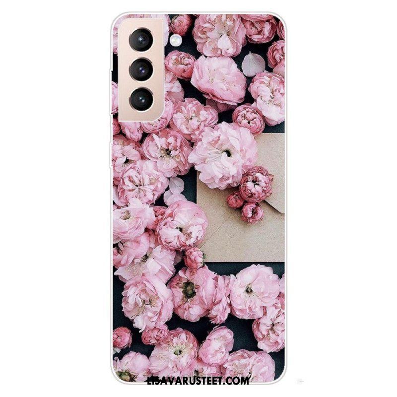 Kuori Samsung Galaxy S22 5G Vaaleanpunaiset Kukat