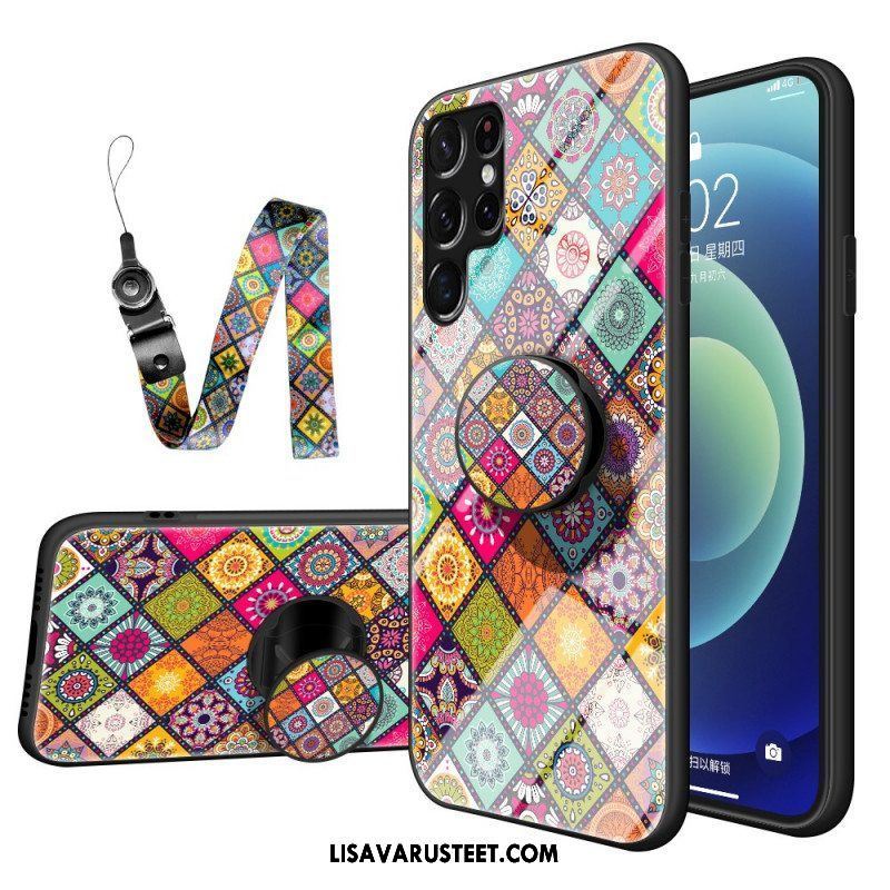 Kuori Samsung Galaxy S22 Ultra 5G Patchwork Magneettipidike