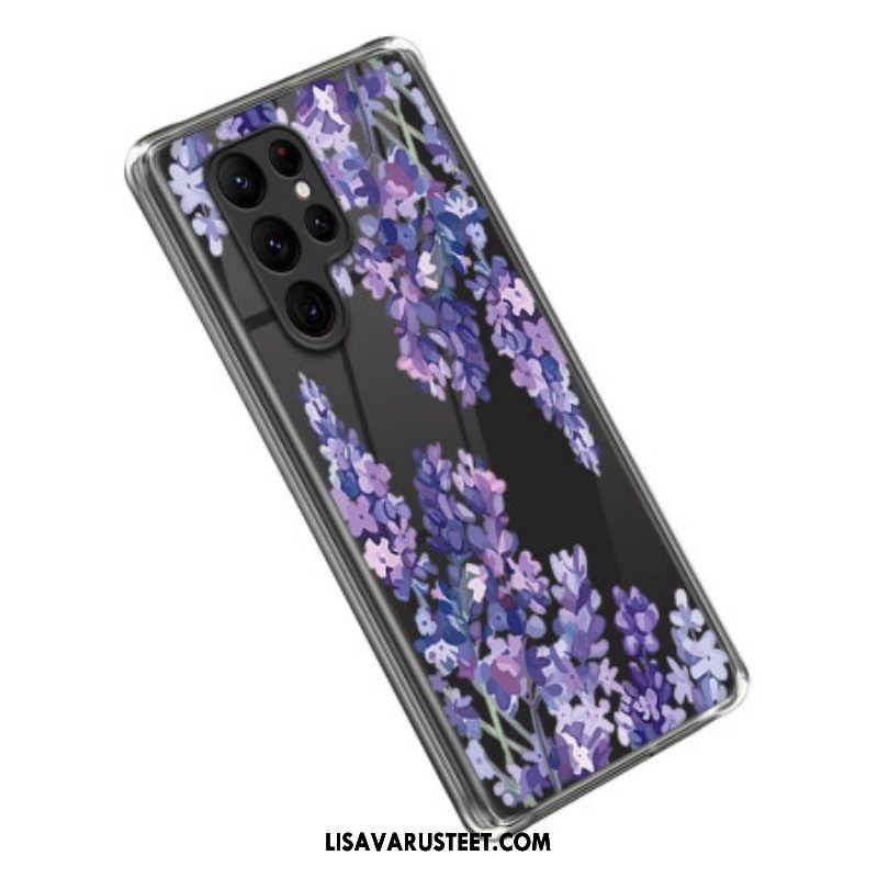 Kuori Samsung Galaxy S23 Ultra 5G Saumattomat Violetit Kukat