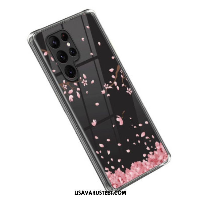 Kuori Samsung Galaxy S23 Ultra 5G Vaaleanpunaiset Kukinnot
