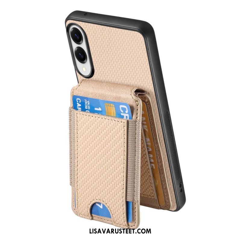 Kuori Samsung Galaxy S25 5g Edge Ensiluokkainen Hiilikuitukorttikotelo Ja Jalusta