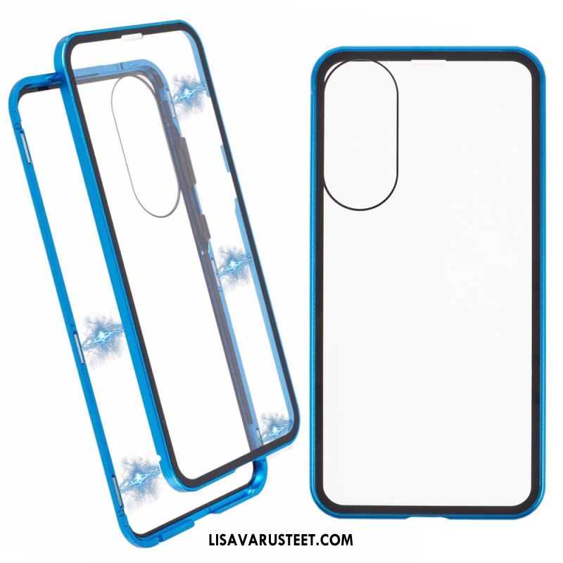 Kuori Samsung Galaxy S25 5g Edge Karkaistu Lasi Ja Magneettinen Kehys