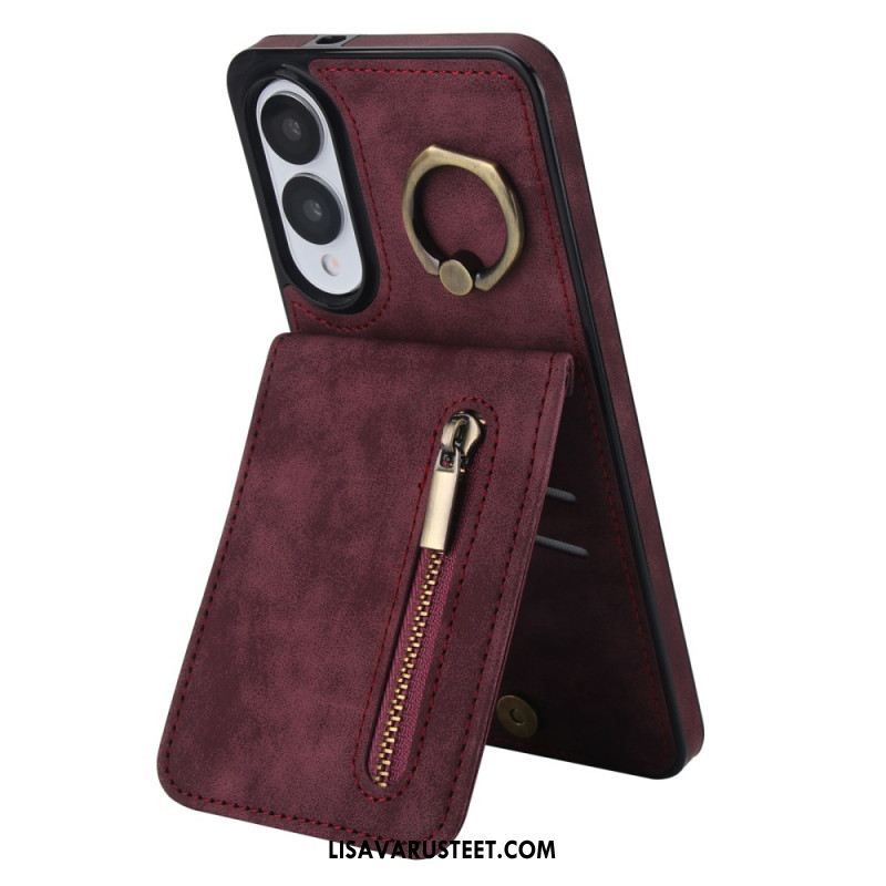 Kuori Samsung Galaxy S25 5g Edge Vetoketjullinen Lompakko Ja Rfid-teknologia