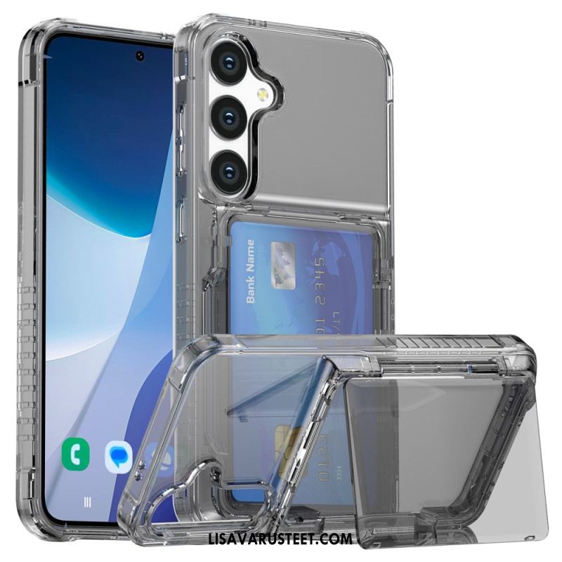 Kuori Samsung Galaxy S25 5g Läpinäkyvä Sisäänrakennetulla Korttipidikkeellä