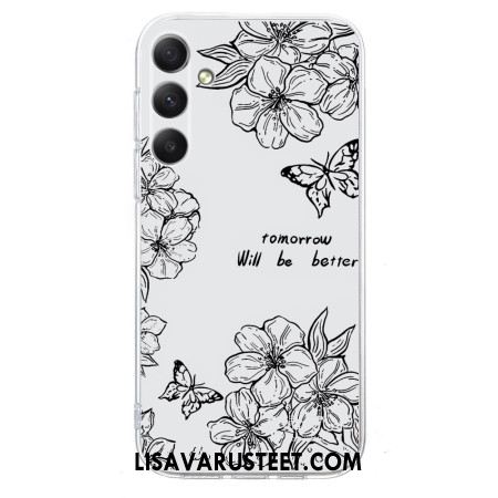 Kuori Samsung Galaxy S25 Fe Perhosia Ja Kukkia Suojakuori