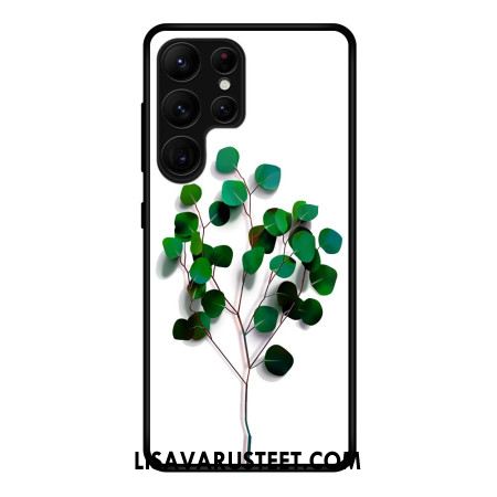 Kuori Samsung Galaxy S25 Ultra 5g Karkaistua Lasia Vihreitä Lehtiä