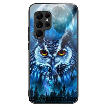 Kuori Samsung Galaxy S25 Ultra 5g Karkaistusta Lasista Valmistettu Pöllö Ja Kuu