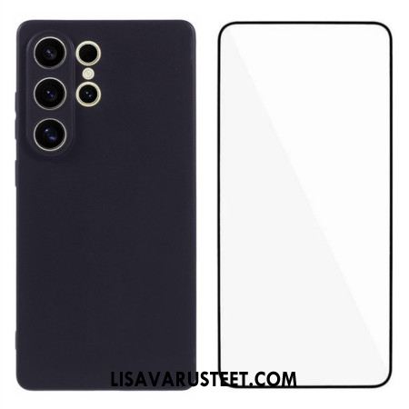 Kuori Samsung Galaxy S25 Ultra 5g Matta Silikoni Karkaistulla Lasilla