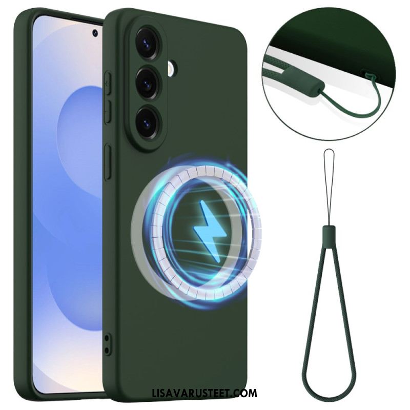 Kuori Samsung Galaxy S26 Nestemäisestä Silikonista Valmistettu Magneettinen Lompakko