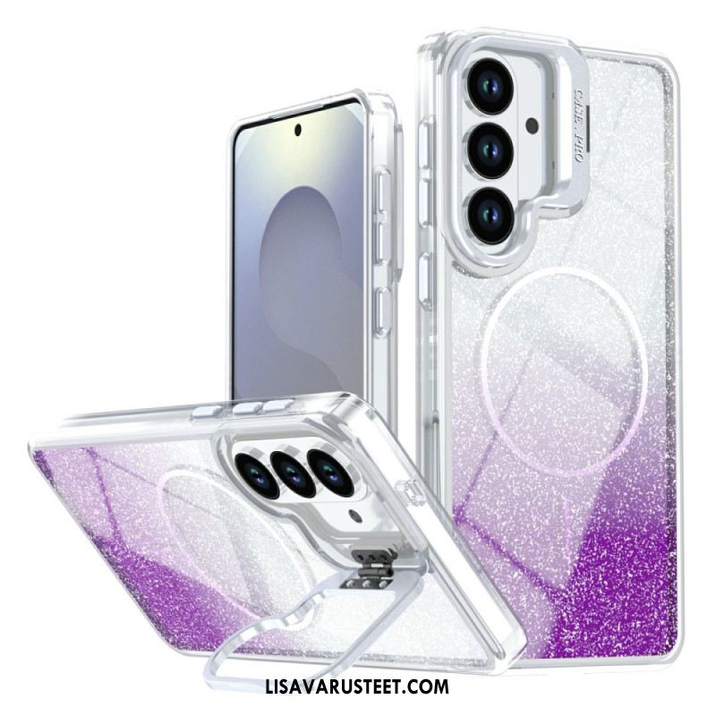 Kuori Samsung Galaxy S26 Plus Magneettinen Liukuvärjätty Kimalle Ja Tausta