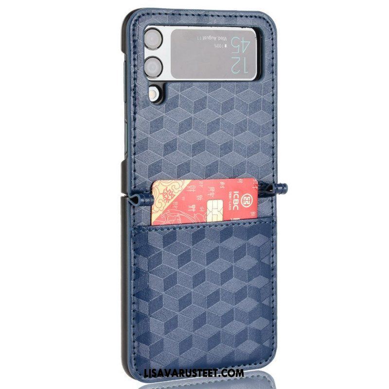 Kuori Samsung Galaxy Z Flip 3 5G Kotelot Flip 3d Design Korttikotelo