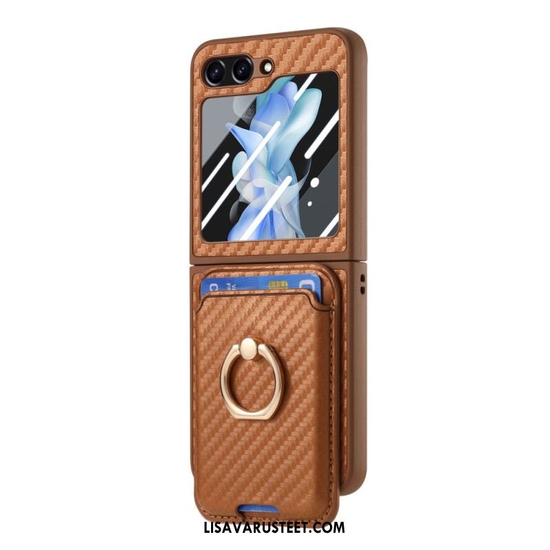 Kuori Samsung Galaxy Z Flip 7 Fe Hiilikuituinen Korttikotelo