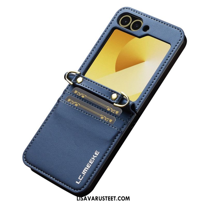 Kuori Samsung Galaxy Z Flip 7 Fe Korttikotelo Ja Pitkä Hihna