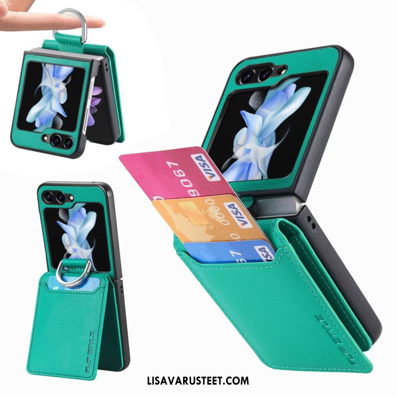 Kuori Samsung Galaxy Z Flip 7 Fe Korttikotelon Teline Ja Sormus