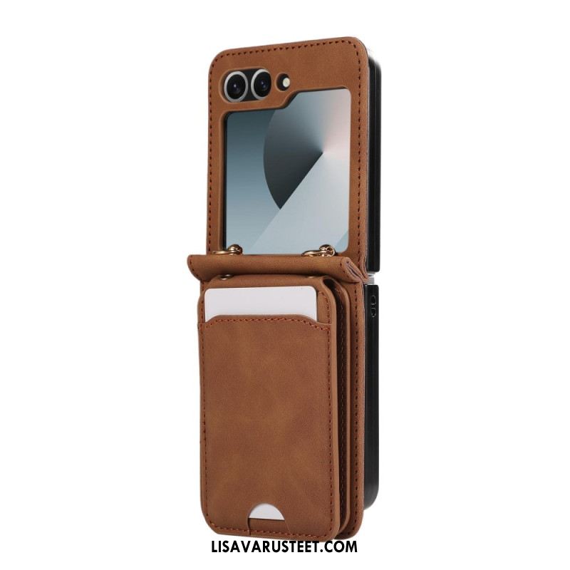 Kuori Samsung Galaxy Z Flip 7 Fe Korttiteline Ja Olkahihna