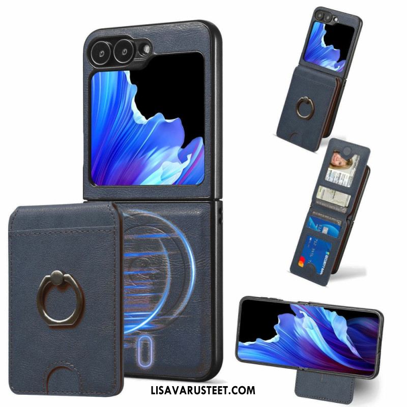 Kuori Samsung Galaxy Z Flip 7 Fe Magneettinen Ja Irrotettavalla Korttipidikkeellä Suojakuori