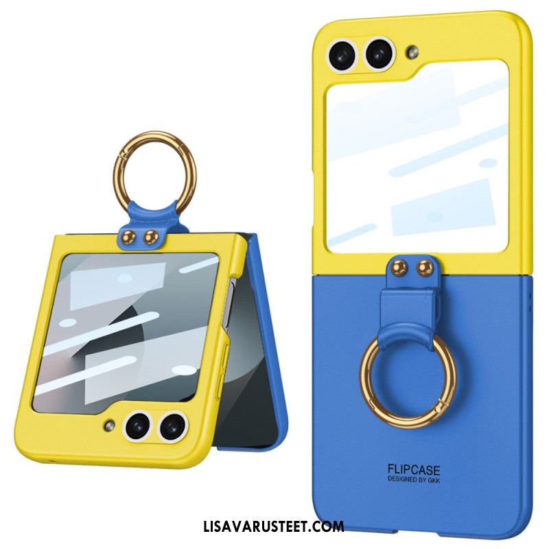 Kuori Samsung Galaxy Z Flip 7 Fe Magneettinen Saranasuoja Ja Kaksivärinen Jalusta Suojakuori