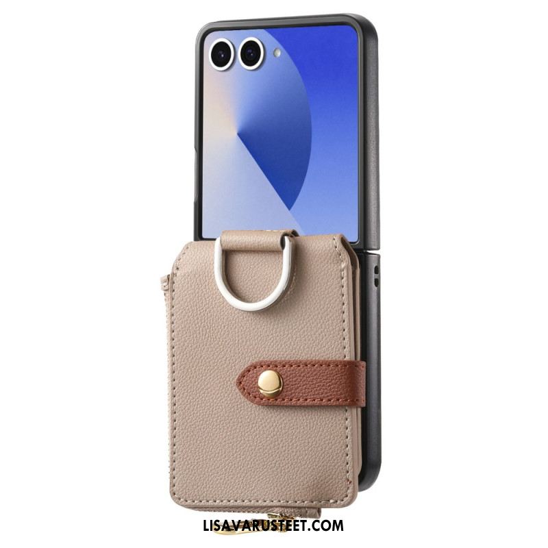 Kuori Samsung Galaxy Z Flip 7 Kolikkokukkaro Ja Sormuspidike