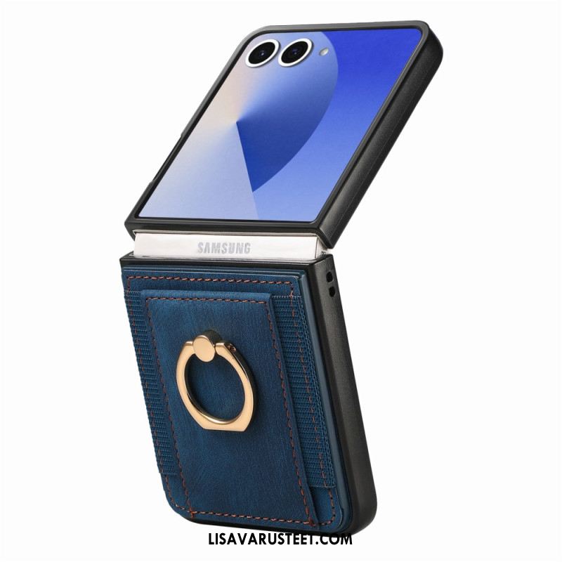 Kuori Samsung Galaxy Z Flip 7 Korttikotelo Ja Jalusta Suojakuori