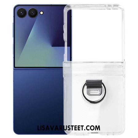 Kuori Samsung Galaxy Z Flip 7 Läpinäkyvä Sormuspidikkeellä Suojakuori