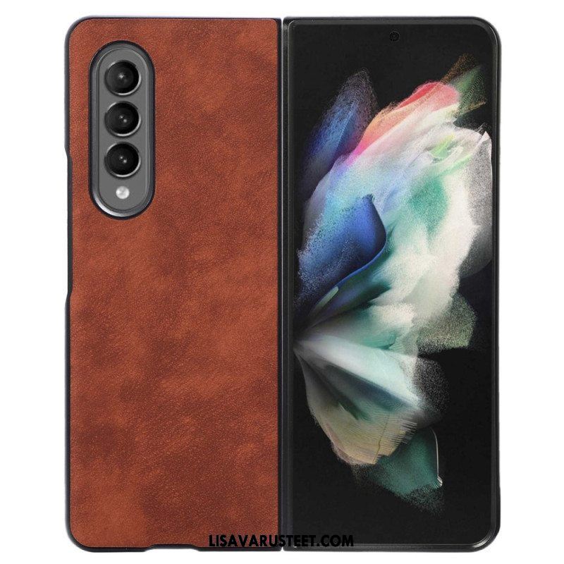 Kuori Samsung Galaxy Z Fold 4 Keinonahkainen Ihon Rakenne