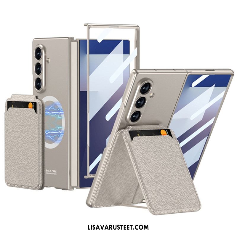 Kuori Samsung Galaxy Z Fold 7 Irrotettava Korttikotelo Ja Integroitu Jalusta
