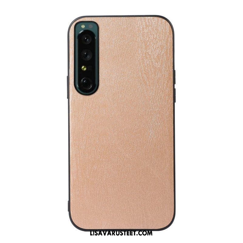 Kuori Sony Xperia 1 IV Faux Leather Puun Rakenne