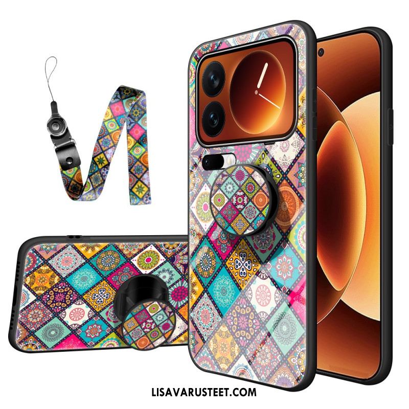 Kuori Xiaomi 17 Pro Karkaistusta Lasista Valmistettu Jalusta Ja Nauha Suojakuori