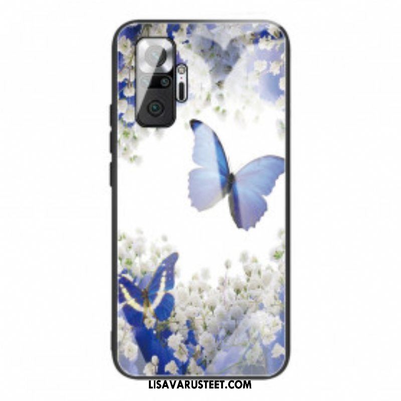 Kuori Xiaomi Redmi Note 10 Pro Butterflies Design Karkaistu Lasi
