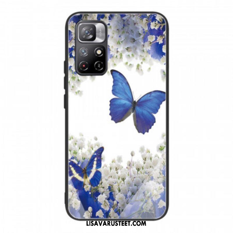 Kuori Xiaomi Redmi Note 11 Pro Plus 5G Butterflies Design Karkaistu Lasi