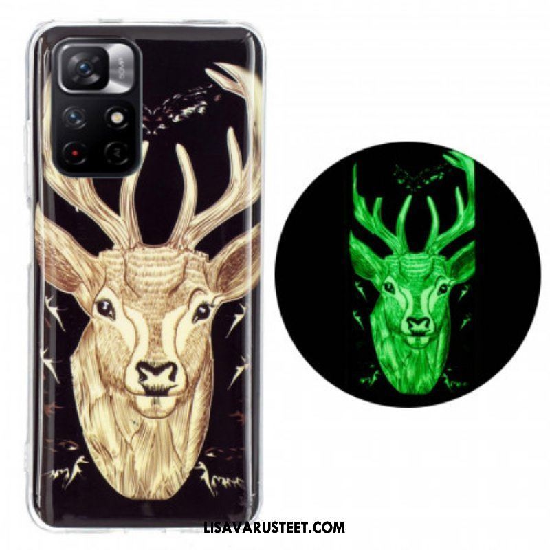 Kuori Xiaomi Redmi Note 11 Pro Plus 5G Fluoresoiva Majestic Deer