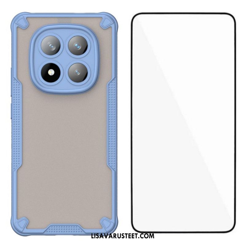 Kuori Xiaomi Redmi Note 14 Pro Plus 5g Puoliläpinäkyvä Silikoni Karkaistulla Lasisella Näytönsuojalla