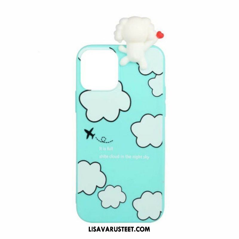 Kuori iPhone 13 Mini 3d-koira Pilvissä