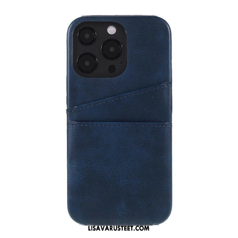 Kuori iPhone 13 Pro Kaksinkertainen Korttikotelo