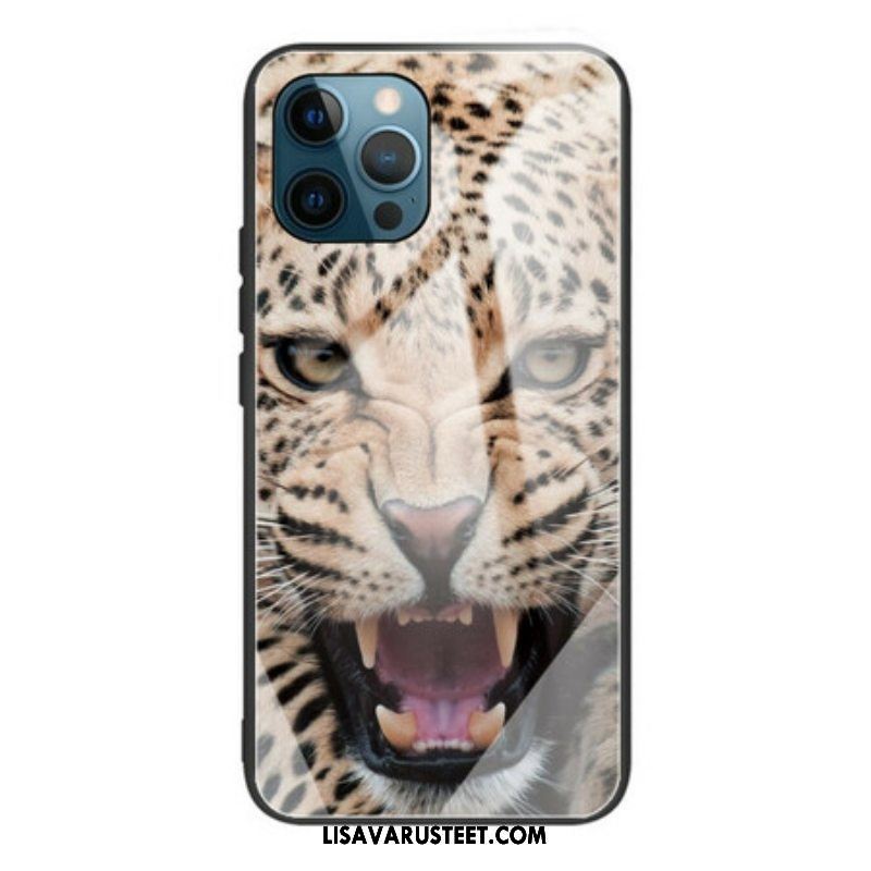 Kuori iPhone 13 Pro Leopard Karkaistu Lasi