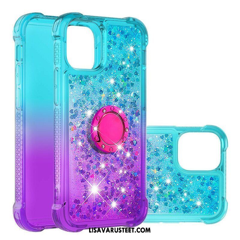 Kuori iPhone 13 Pro Max Glitter Ring-kiinnike