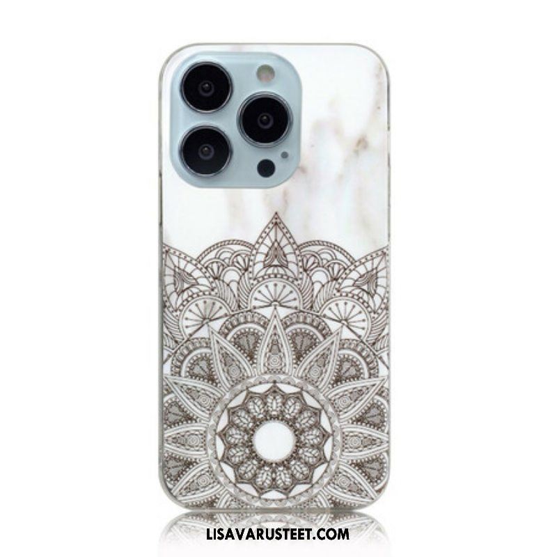 Kuori iPhone 13 Pro Max Marmoroitu Mandala