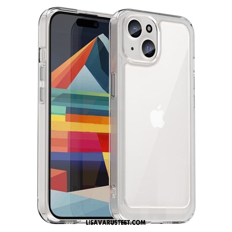 Kuori iPhone 15 Plus Akryyliselkä Ja Silikonireunat