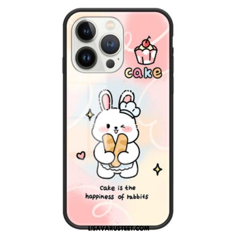 Kuori iPhone 15 Pro Happy Rabbit Tempered Glass