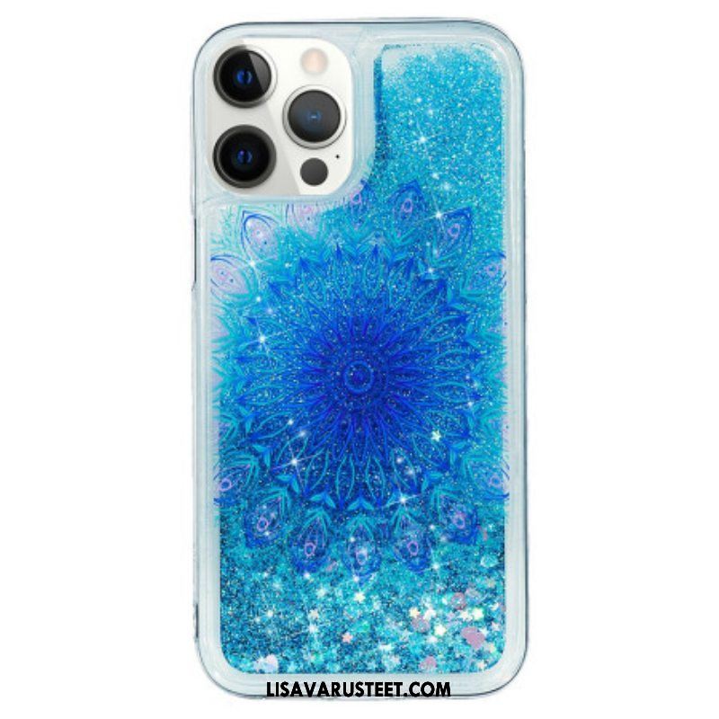 Kuori iPhone 15 Pro Mandala Glitter